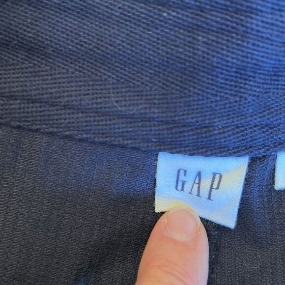 Gap navy blue corduroy zipper front skirt Size 12 EUC - Picture 7 of 8